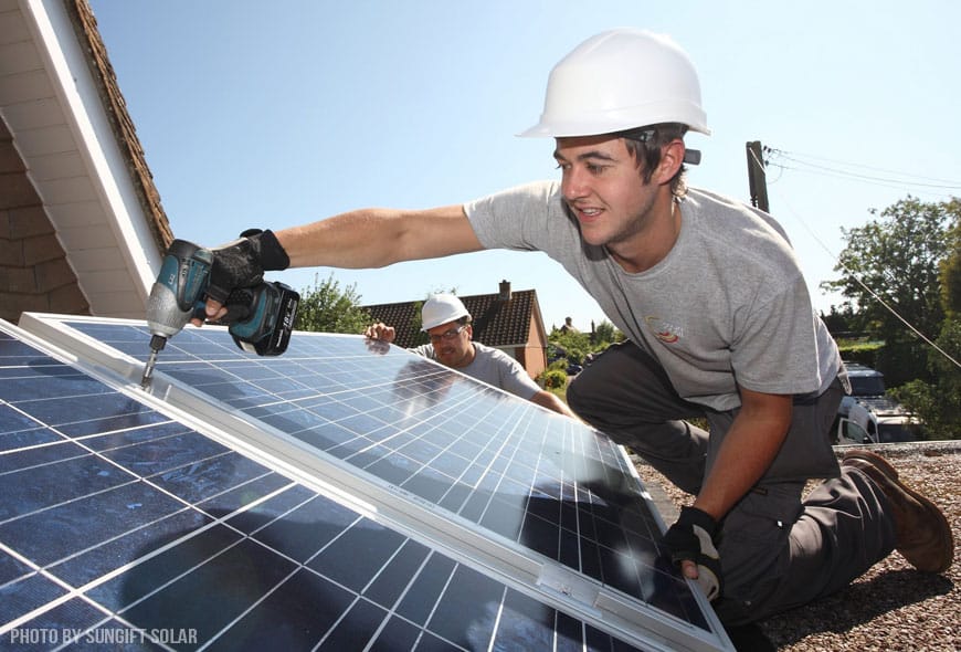 Millennials install SunGift Solar Panels
