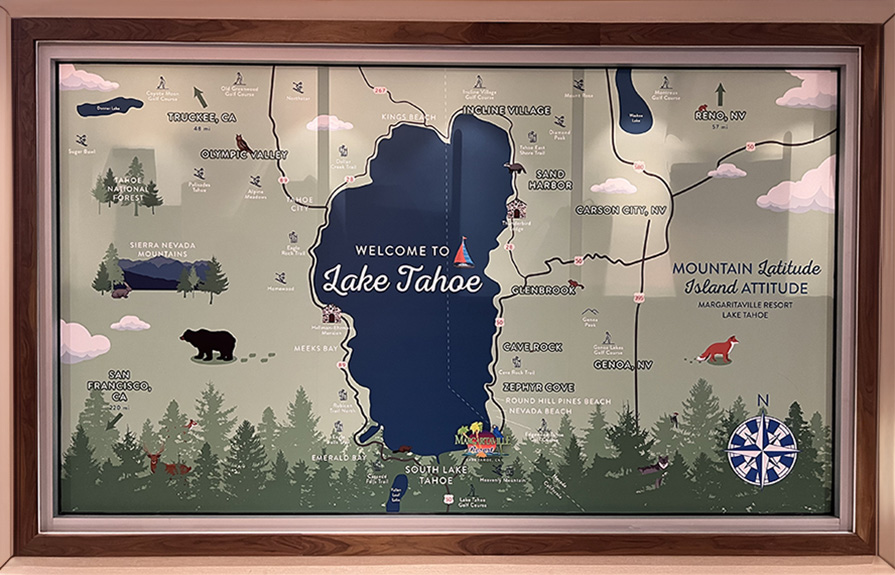 Millennial Magazine- Travel- Hotels- Lake Tahoe map