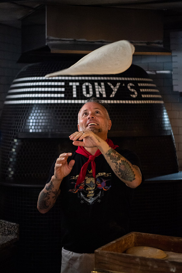 Millennial Magazine - Founders - Chef Tony tossing dough